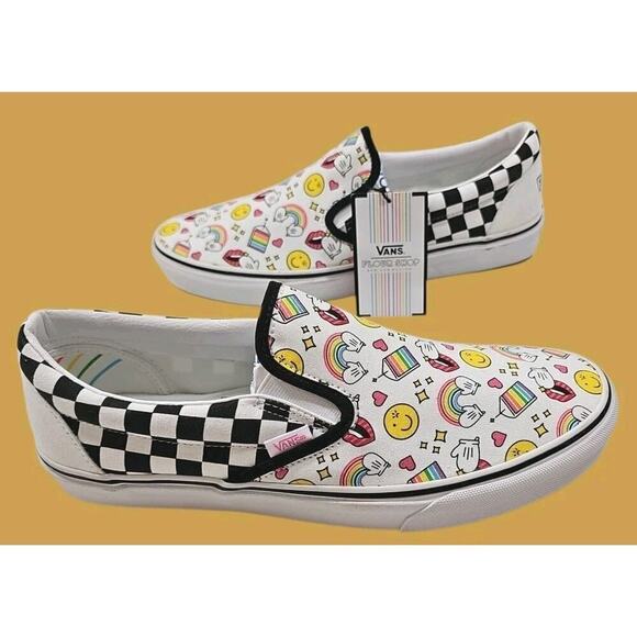 Vans ~Men\'s 11~ Flour Shop Icon Checker Board Classic Slip on Shoes Sneakers NEW main image 9